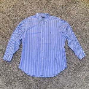 Men’s Blue Stripes Polo 16 1/2 Neck 33/32